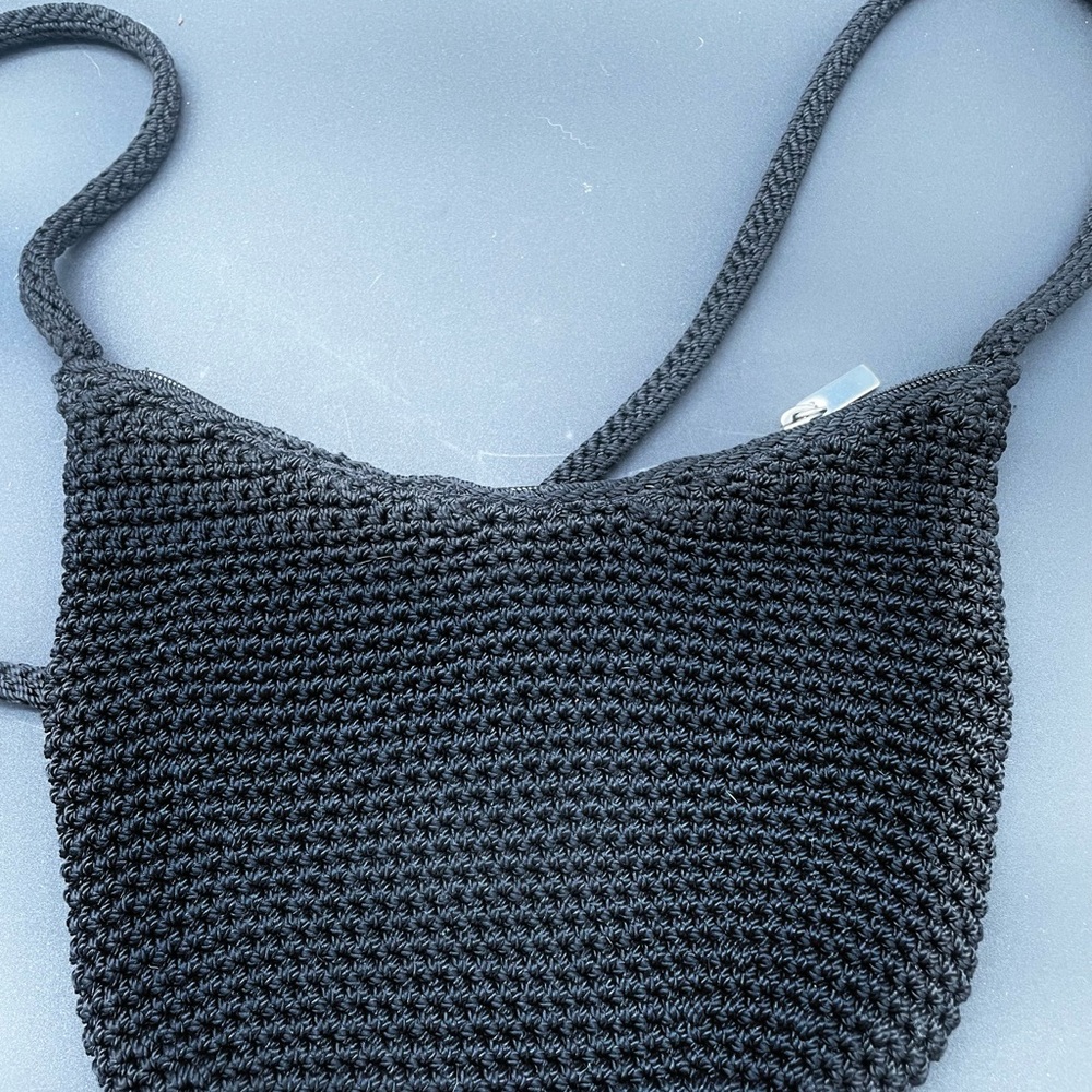 The Sak Black Crochet Shoulder Bag - Picture 3 of 10